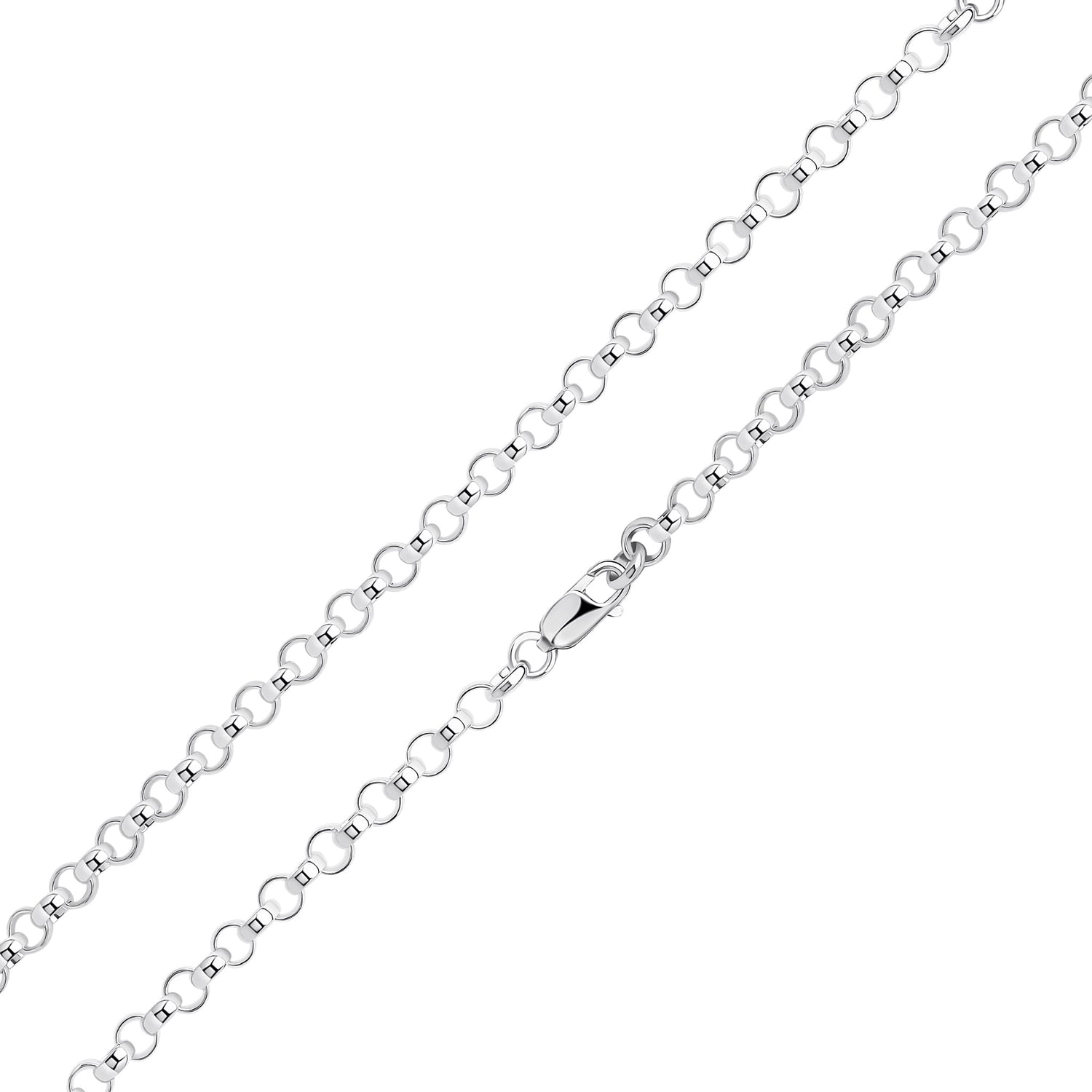 Sterling Silver Handmade Solid 5mm Round Belcher Bracelet