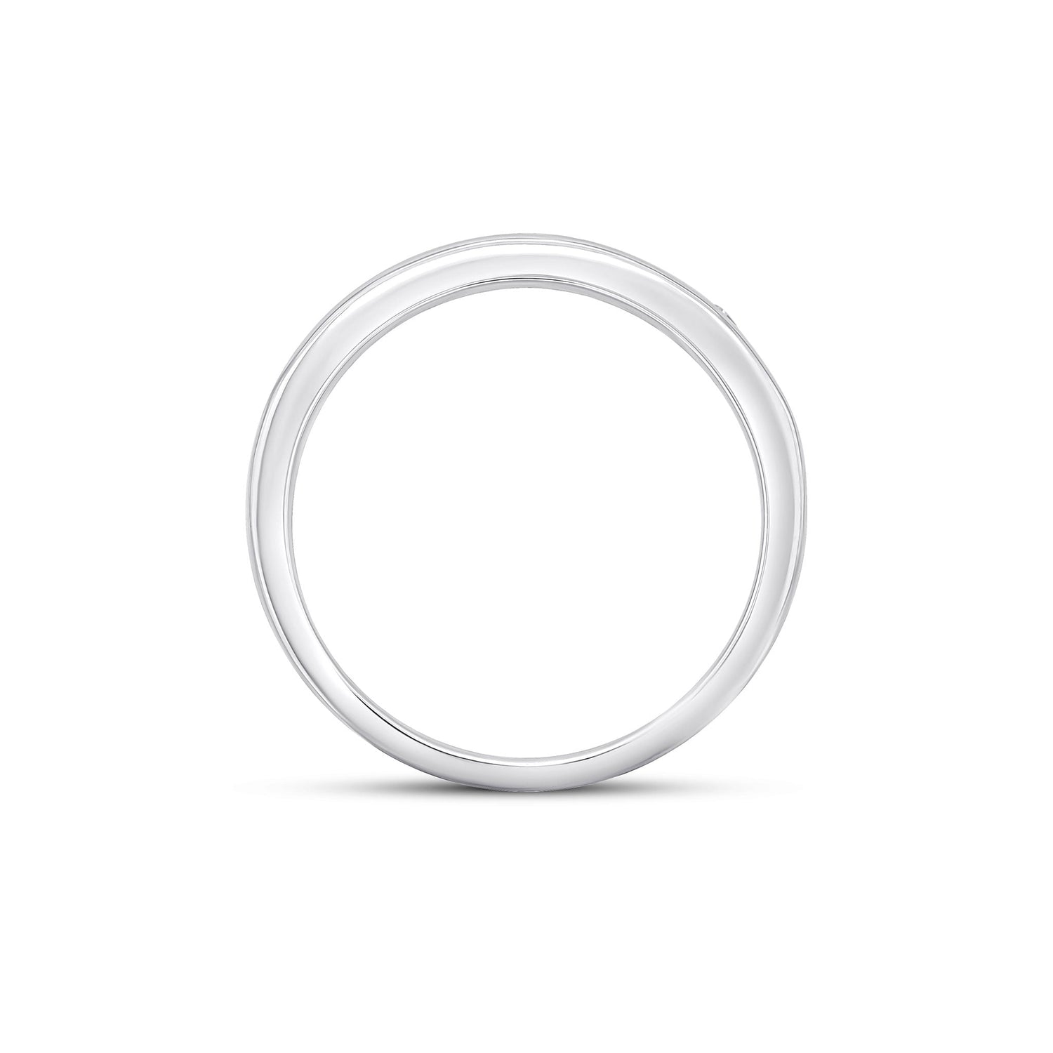 9ct White Gold Round Natural Tanzanite and Diamond Nine Stone Half Eternity Ring