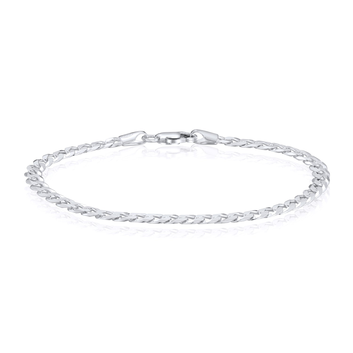 Sterling Silver Solid 4.5mm Curb Bracelet