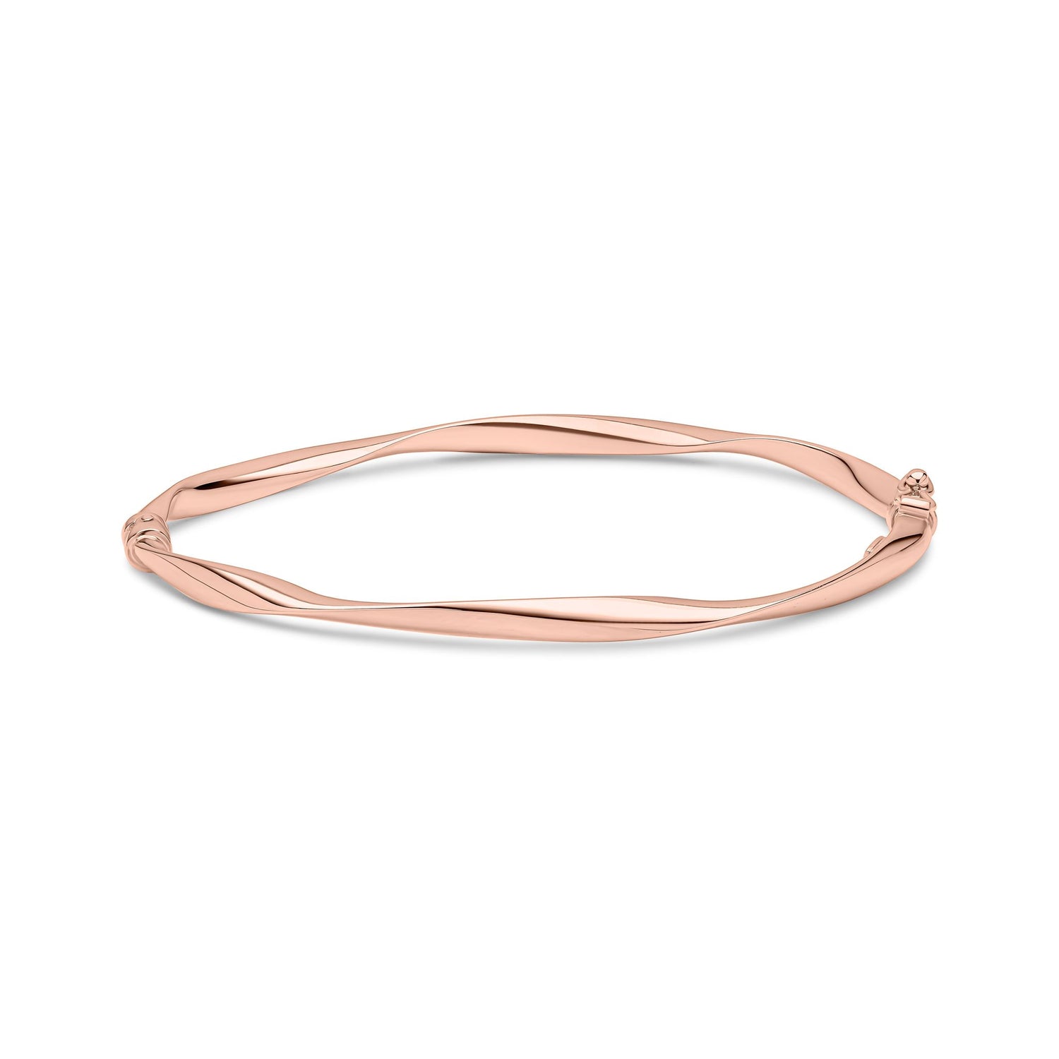 9ct Rose Gold Wave Bangle