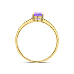 9ct Yellow Gold Oval Natural Tanzanite Claw Single Stone Ring — 7x5mm