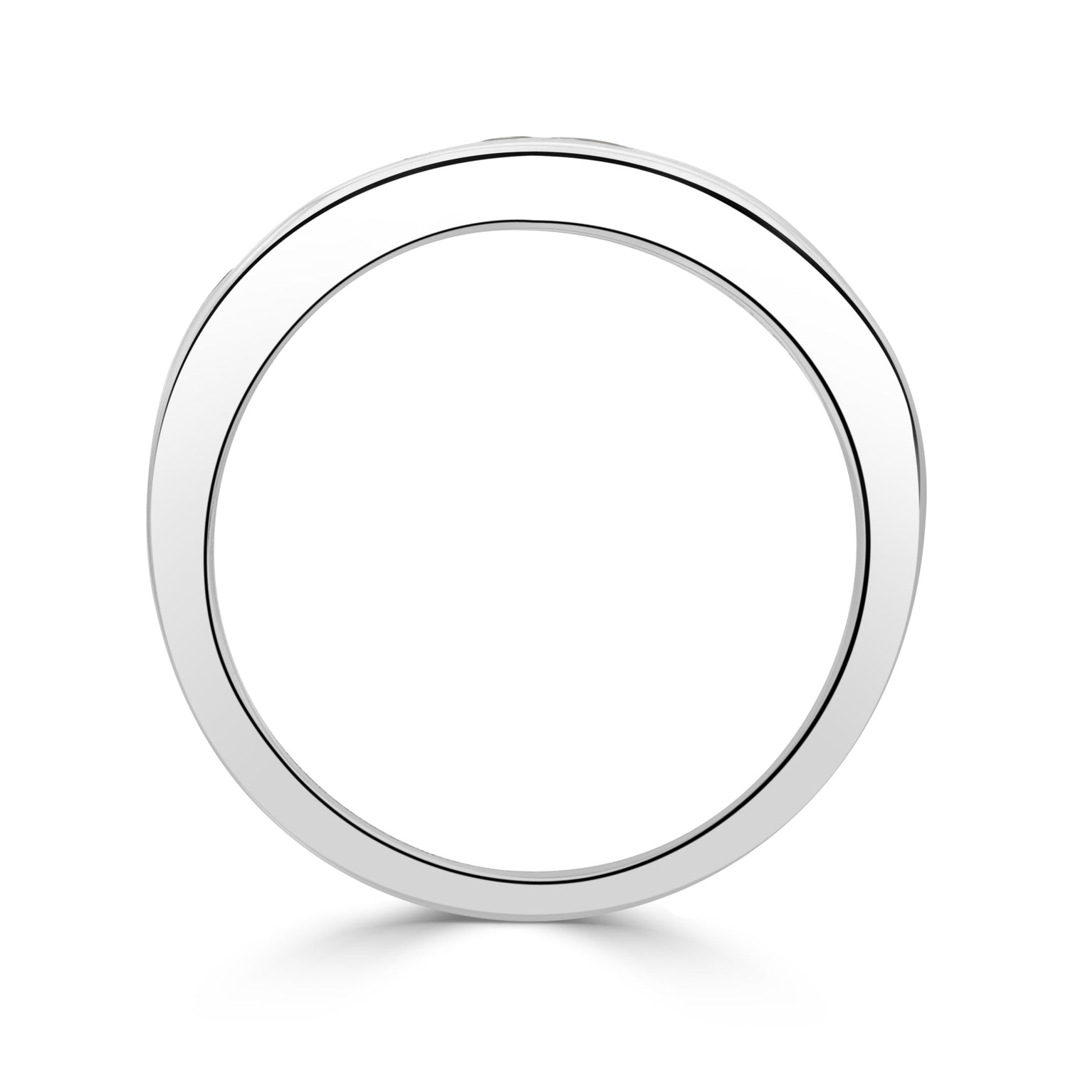 9ct White Gold Square Tanzanite Eleven Stone Half Eternity Ring