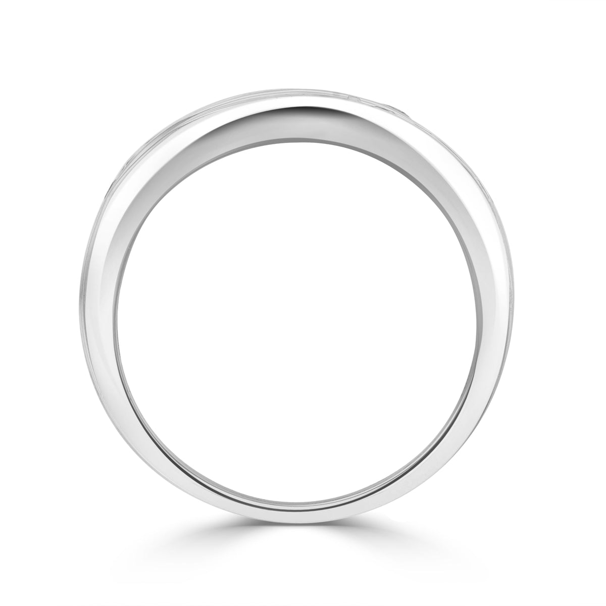 9ct White Gold Square Natural Aquamarine Eleven Stone Half Eternity Ring