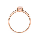9ct Rose Gold Oval Natural Morganite Claw Single Stone Ring — 7x5mm