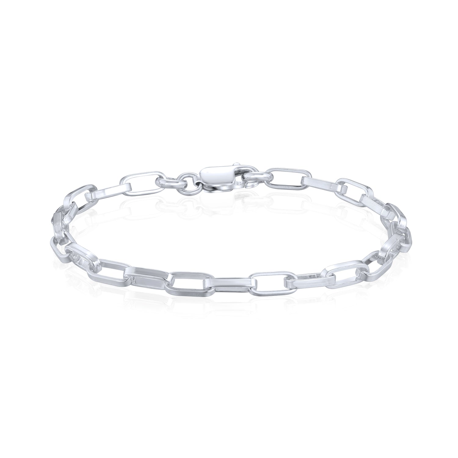 Sterling Silver Handmade Solid 1.75mm Octagonal Belcher Bracelet
