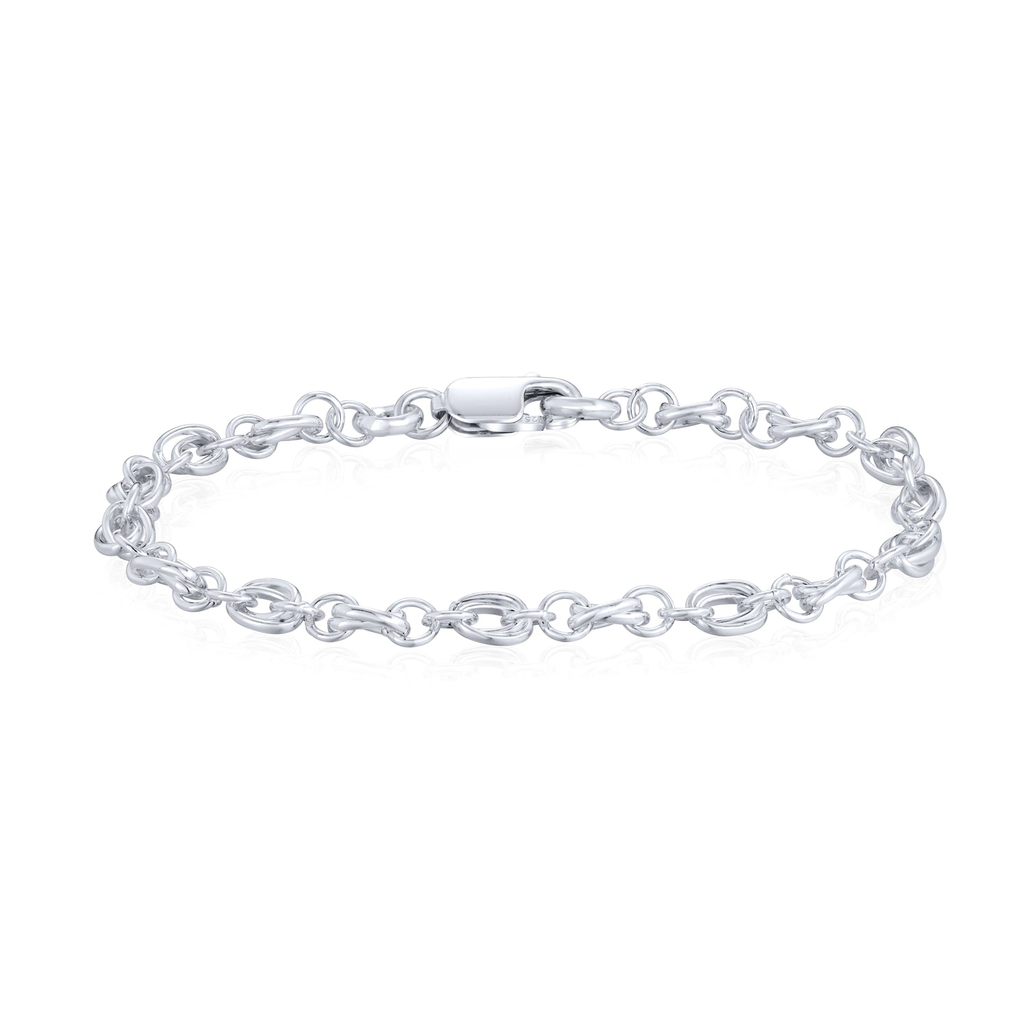 Sterling Silver Handmade Solid Small Multi-Link Bracelet
