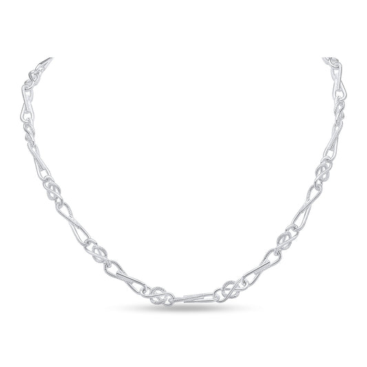 Sterling Silver Handmade Solid 9mm Celtic Twist Necklace