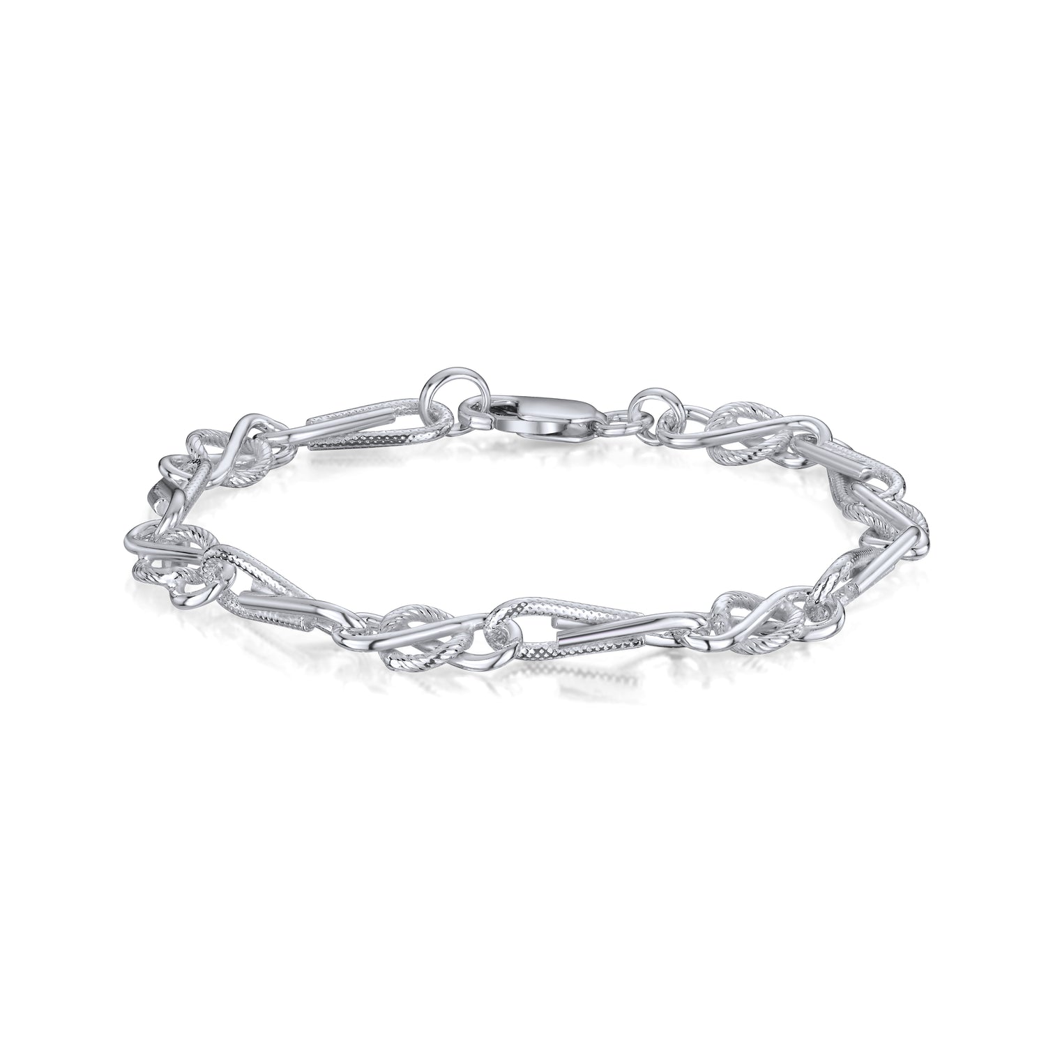 Sterling Silver Handmade Solid 9mm Celtic Twist Bracelet