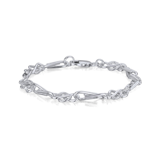 Sterling Silver Handmade Solid 9mm Celtic Twist Bracelet