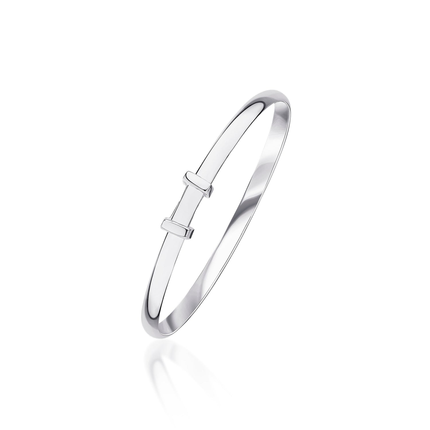 Sterling Silver Court Polished Baby Bangle