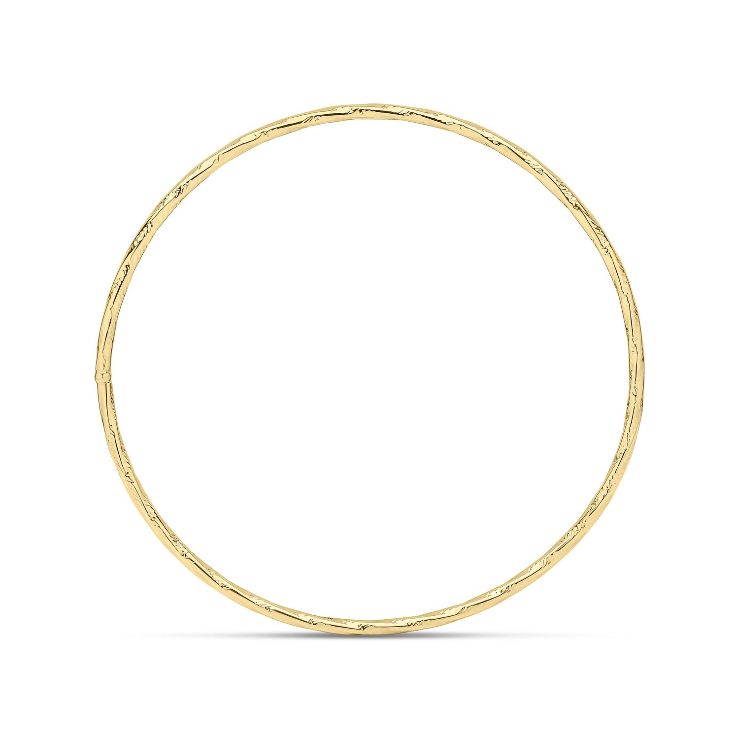 9ct Yellow Gold Diamond Cut Twist Bangle