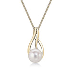 9ct Yellow Gold Freshwater Pearl Teardrop Pendant