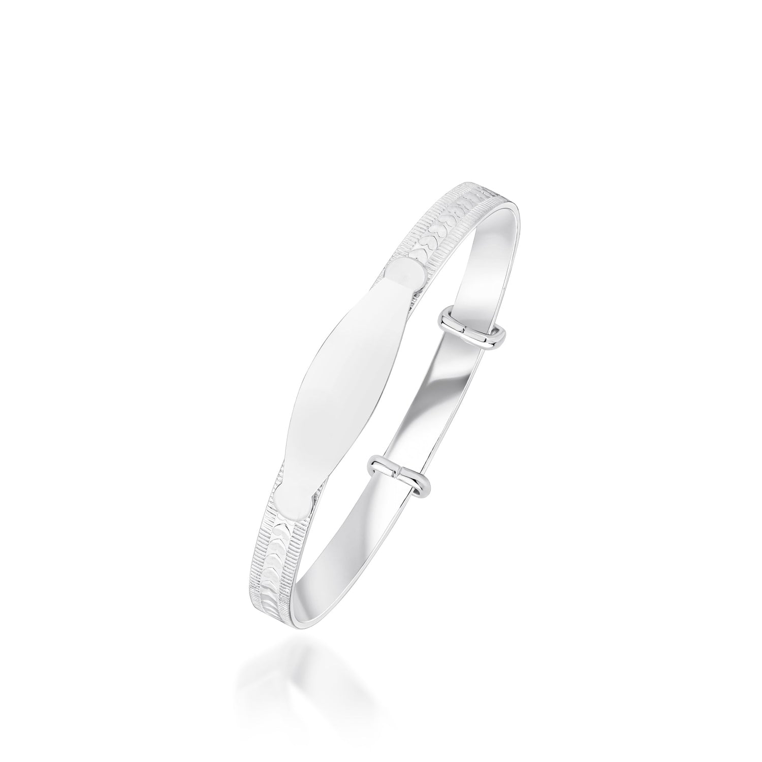 Sterling Silver Heart Baby Bangle