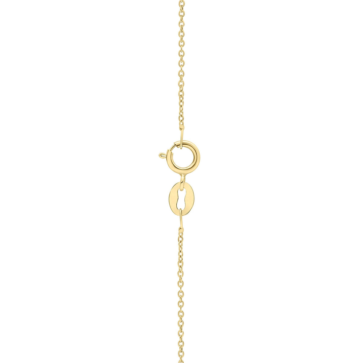9ct Yellow Gold Natural Oval Blue Sapphire and Round Diamond Drop Necklace