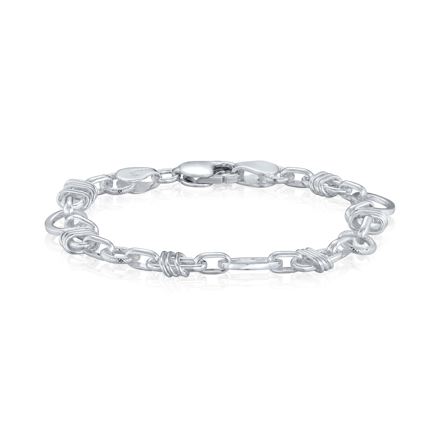 Sterling Silver Handmade Solid Multi-Link Bracelet