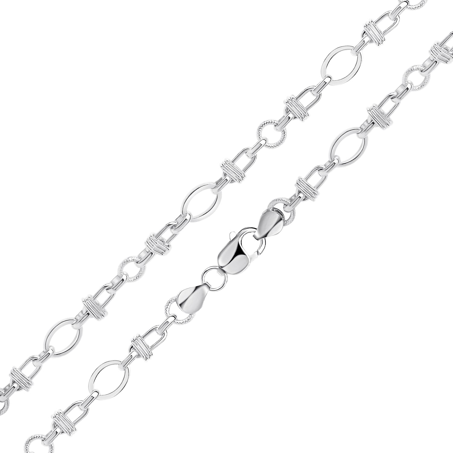 Sterling Silver Handmade Solid Multi-Link Bracelet