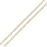 9ct Yellow Gold Handmade Paperchain Bracelet — 7.5"/19cm