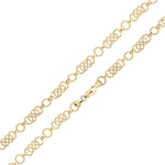 9ct Yellow Gold Handmade 7mm Figure Eight Bracelet — 7.5"/19cm