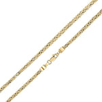 9ct Yellow Gold Handmade 3.5mm Square Byzantine Bracelet — 7.5"/19cm