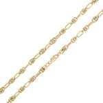 9ct Yellow Gold Handmade 5mm Byzantine Oval Link Necklace — 18"/45cm