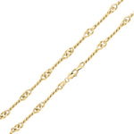 9ct Yellow Gold Handmade 2.5mm Twist Bracelet — 7.5"/19cm