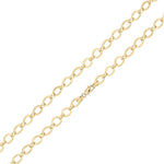 9ct Yellow Gold Handmade 7mm Square Flat Oval Bracelet — 7.5"/19cm
