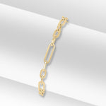 9ct Yellow Gold Handmade 4mm Paperchain Bracelet — 7.5"/19cm