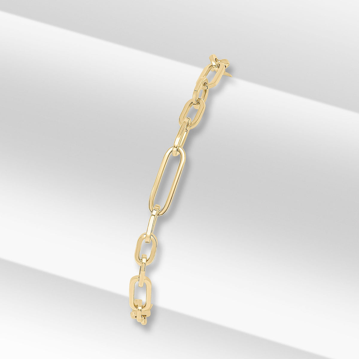 9ct Yellow Gold Handmade 4mm Paperchain Bracelet — 7.5"/19cm