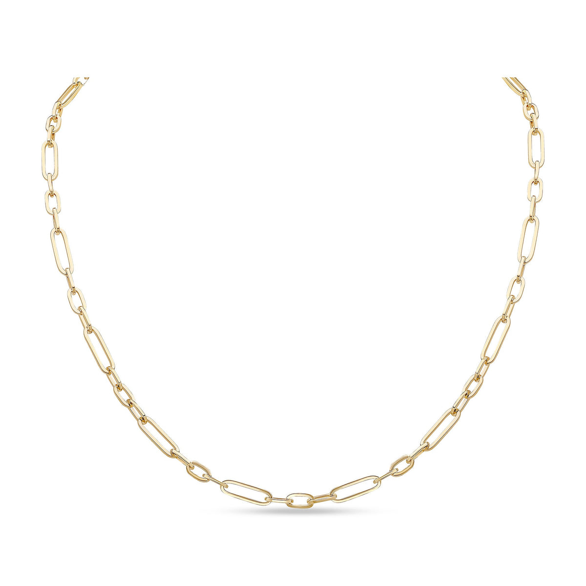 9ct Yellow Gold Handmade 4mm Paperchain Bracelet — 7.5"/19cm