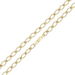 9ct Yellow Gold Handmade 6.5mm Polished Oval Knot Necklace — 18"/45cm