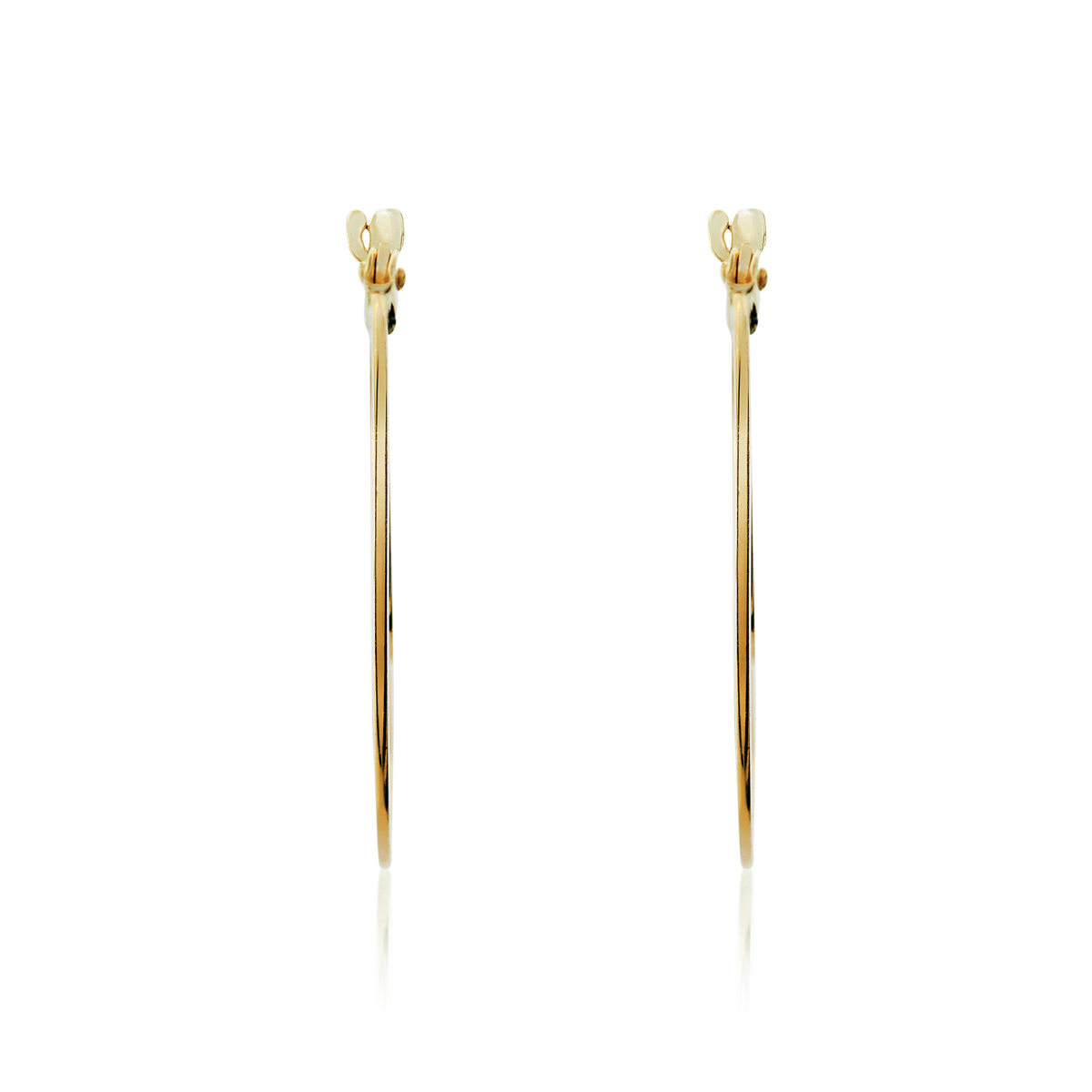 9ct Gold Triple Row Hoop Earrings — 22.5mm