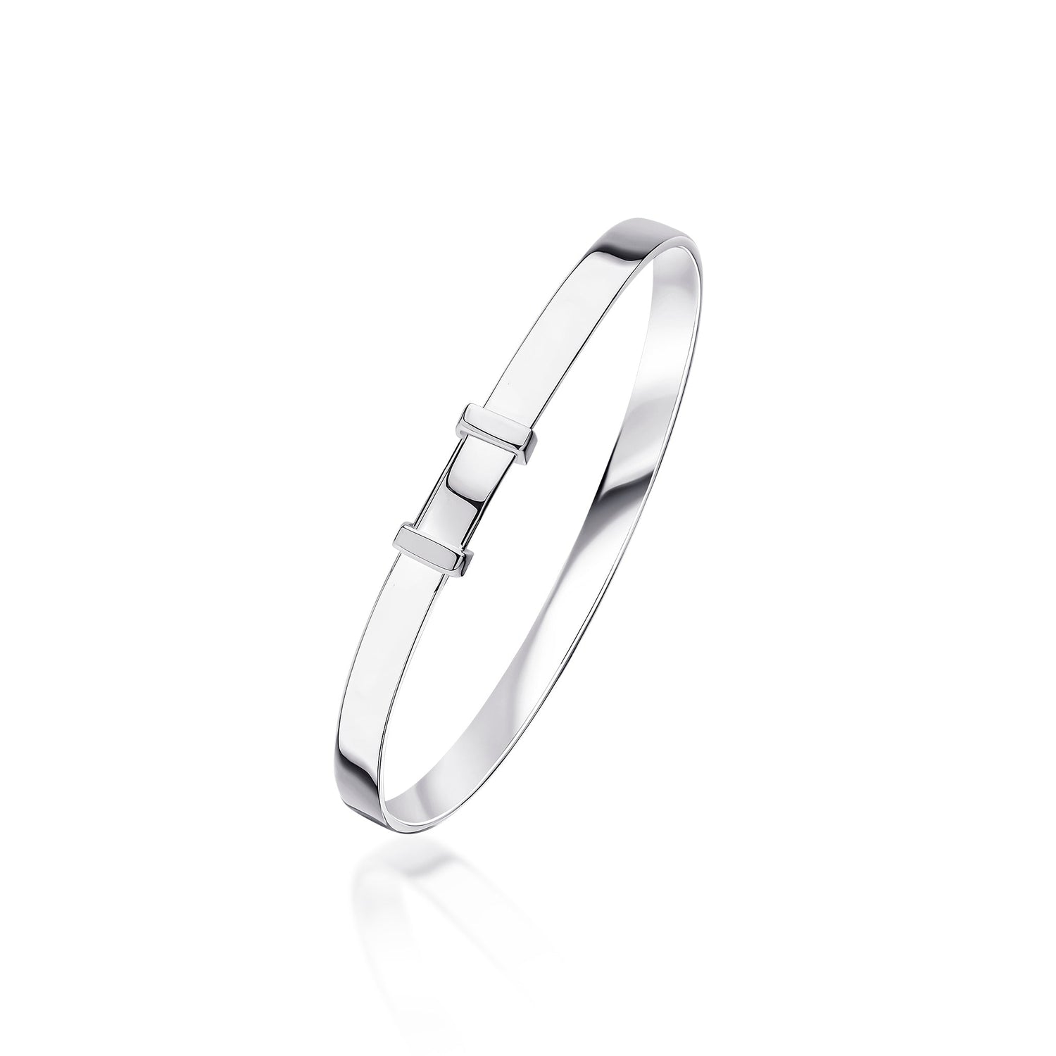 Sterling Silver Flat Polished Baby Bangle