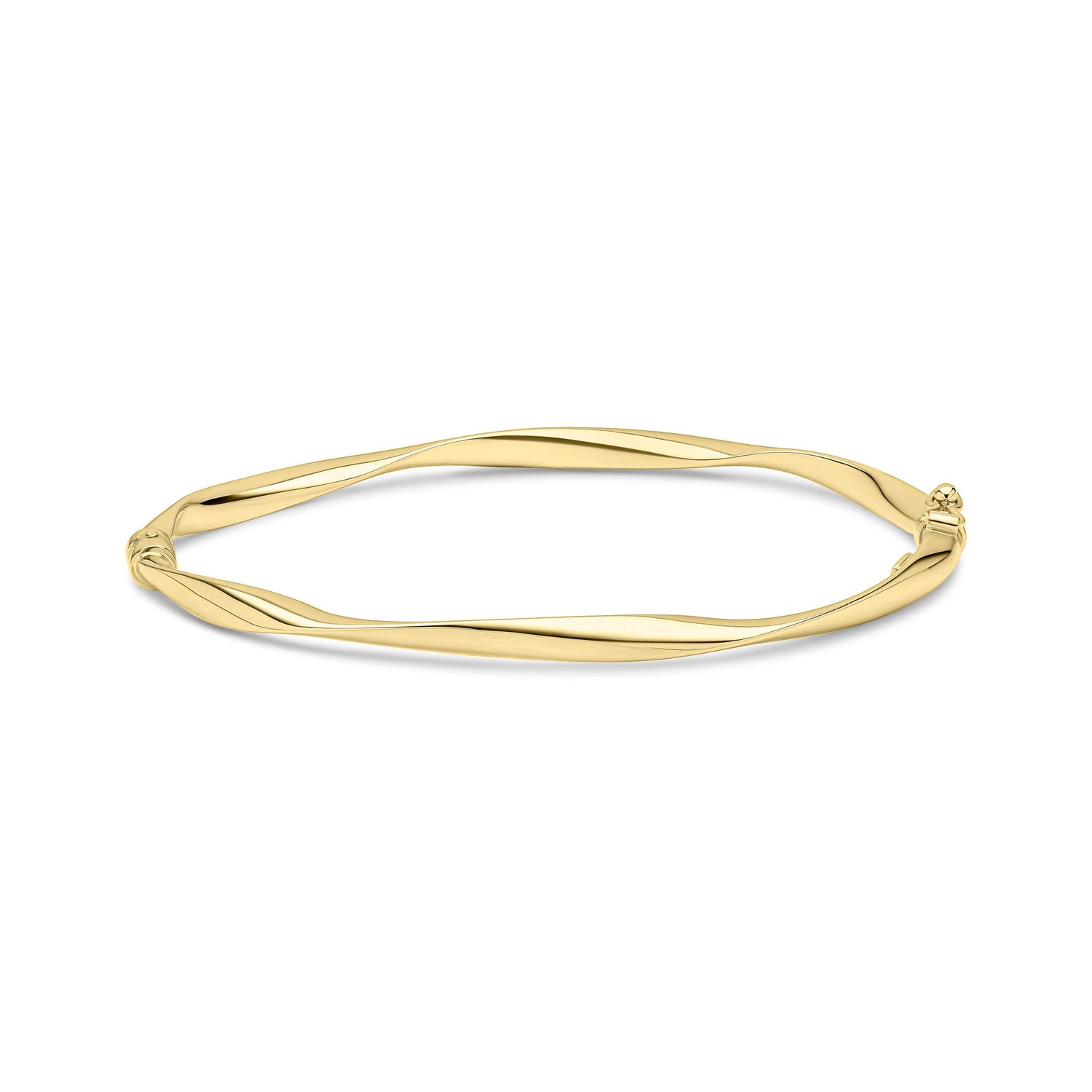 9ct Yellow Gold Wave Bangle