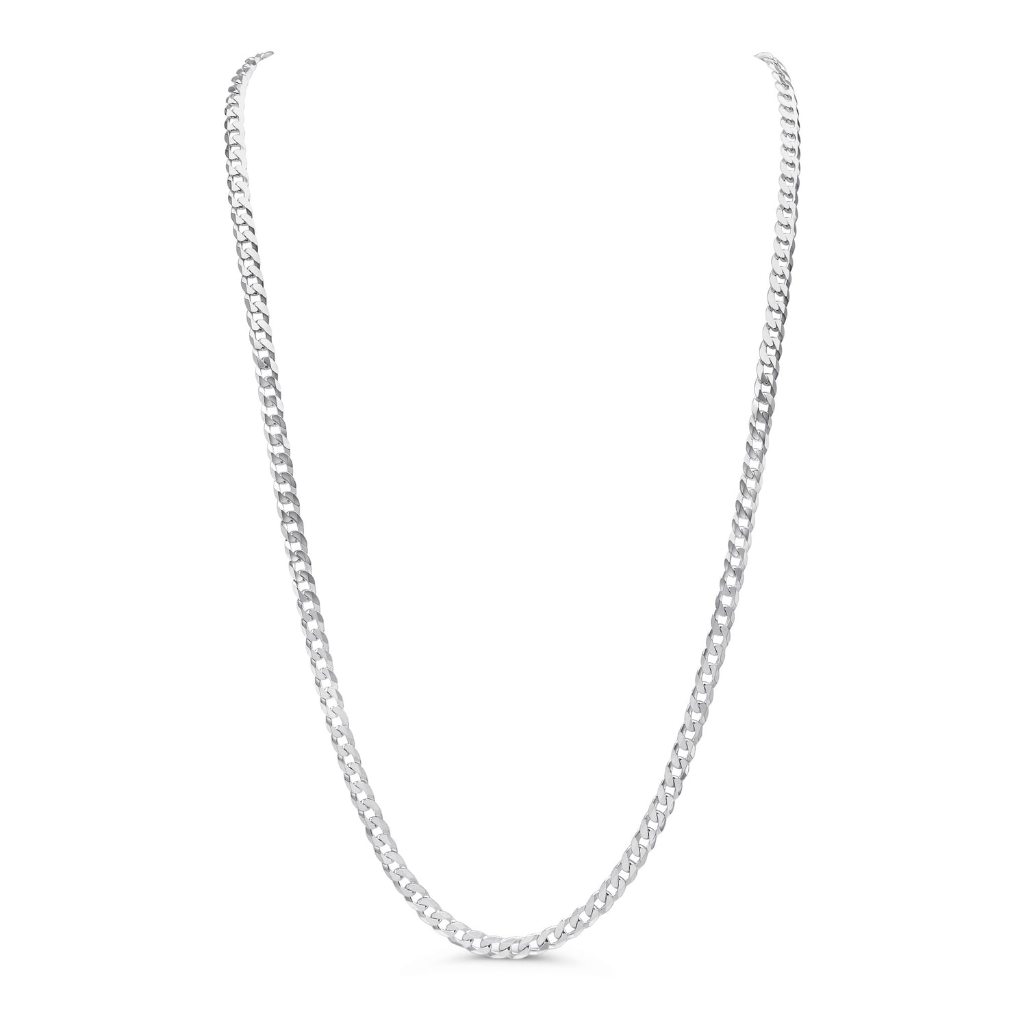 Sterling Silver 4.5mm Curb Necklace