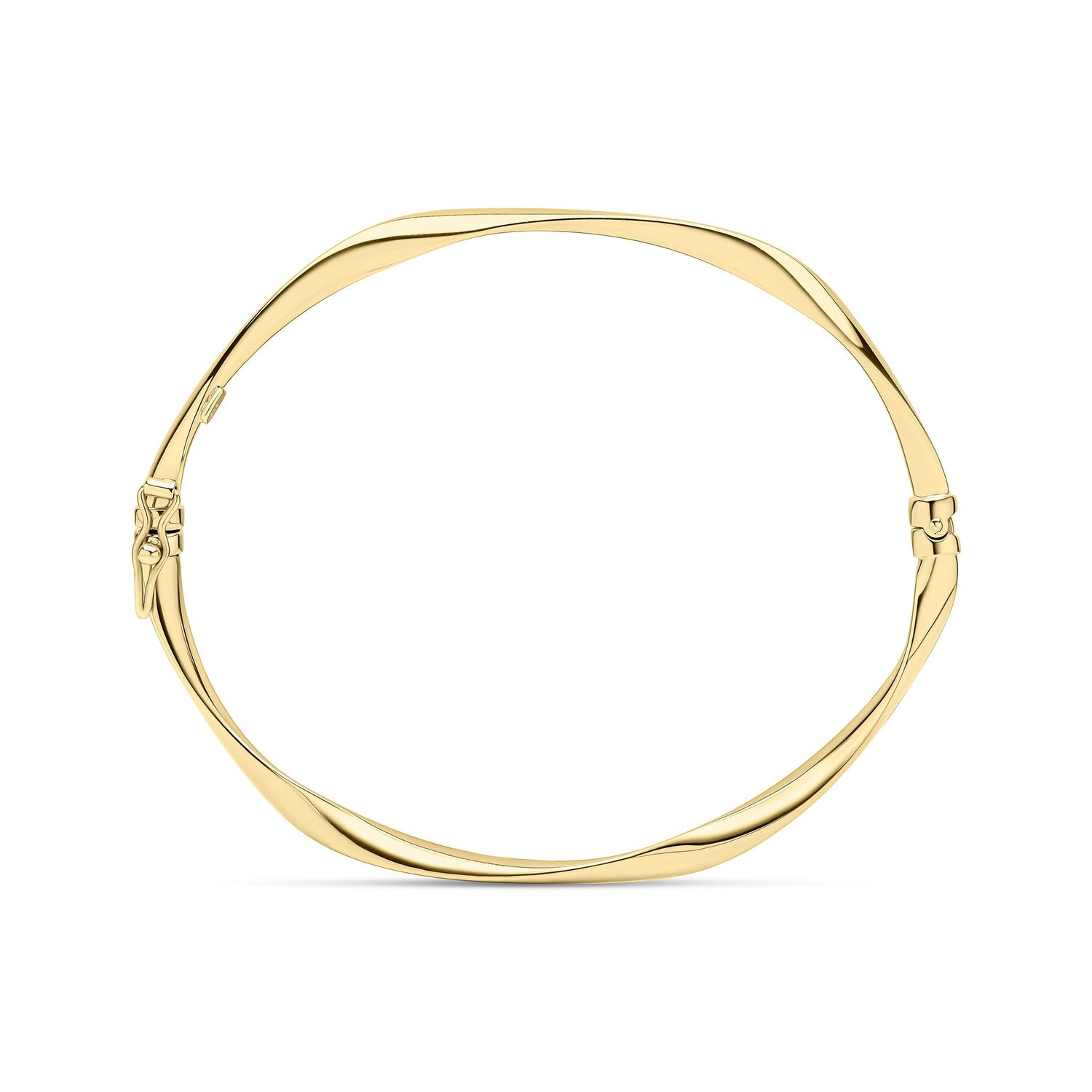 9ct Yellow Gold Wave Bangle