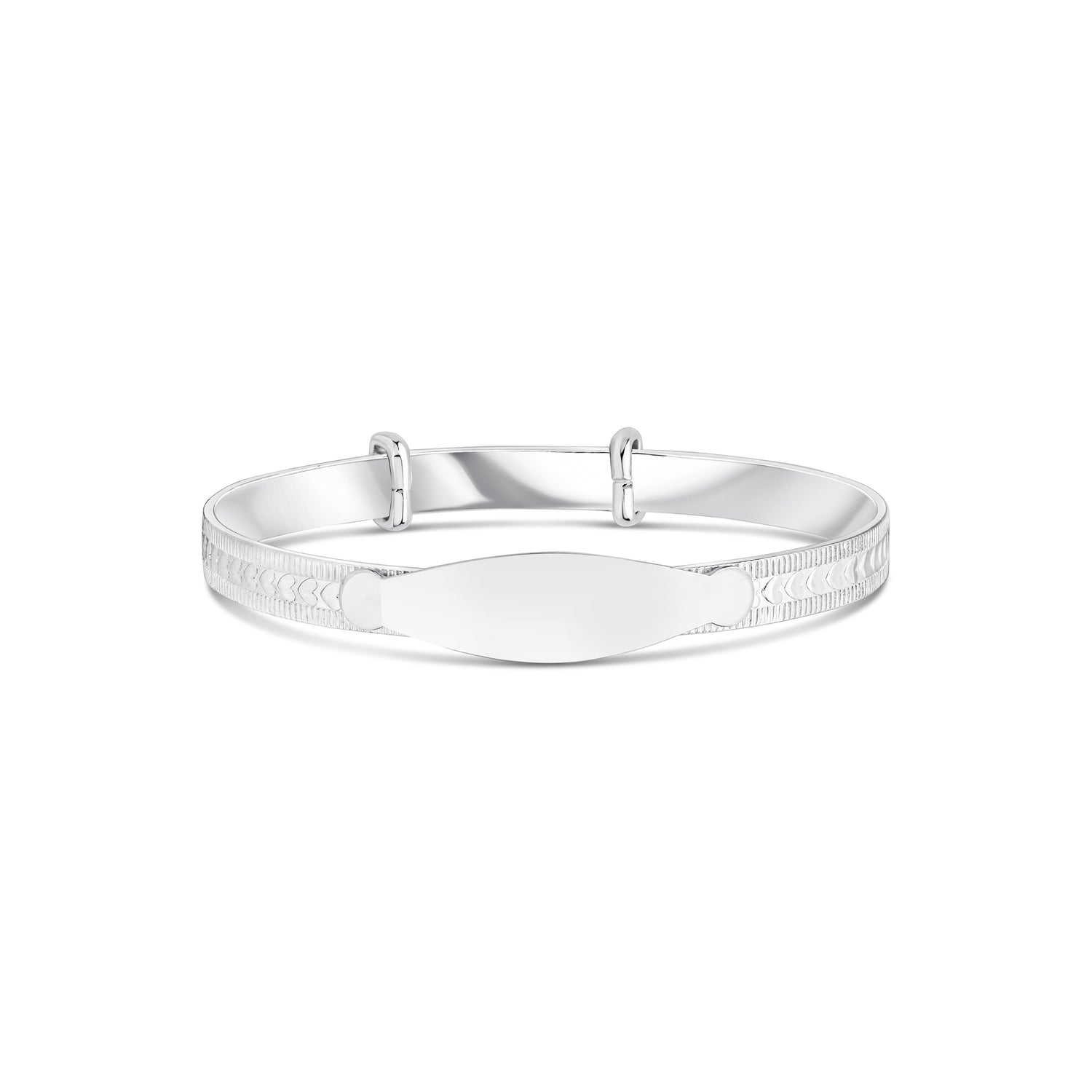 Sterling Silver Heart Baby Bangle