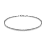 9ct White Gold Criss Cross Chain Bracelet — 2.5mm