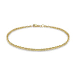 9ct Yellow Gold Criss Cross Chain Bracelet — 2.5mm
