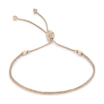 9ct Rose Gold Criss Cross Chain Slider Bracelet