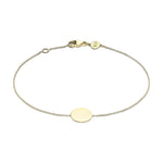 9ct Yellow Gold Disc Adjustable Bracelet