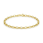9ct Yellow Gold Hollow Oval Belcher Bracelet — 3mm
