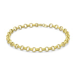 9ct Yellow Gold Hollow Round Belcher Bracelet — 4.6mm