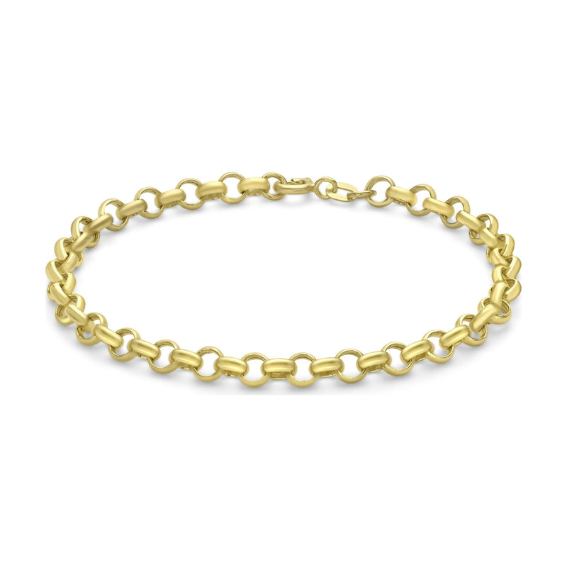 9ct Yellow Gold Hollow Round Belcher Bracelet — 4.6mm