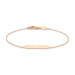 9ct Rose Gold Horizontal Bar Adjustable Bracelet