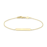 9ct Yellow Gold Horizontal Bar Adjustable Bracelet