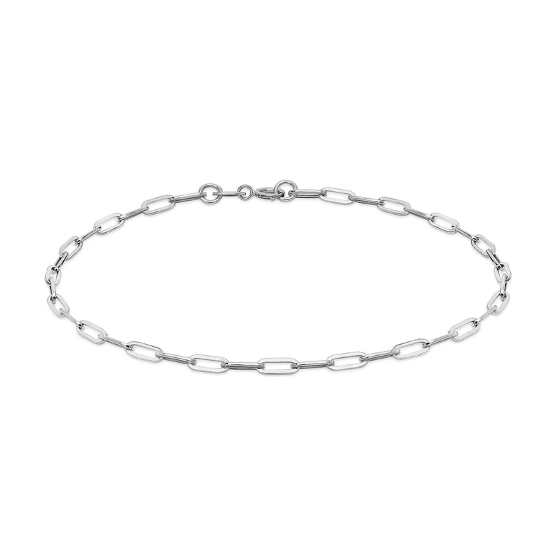 9ct White Gold Paperchain Bracelet — 2.3mm