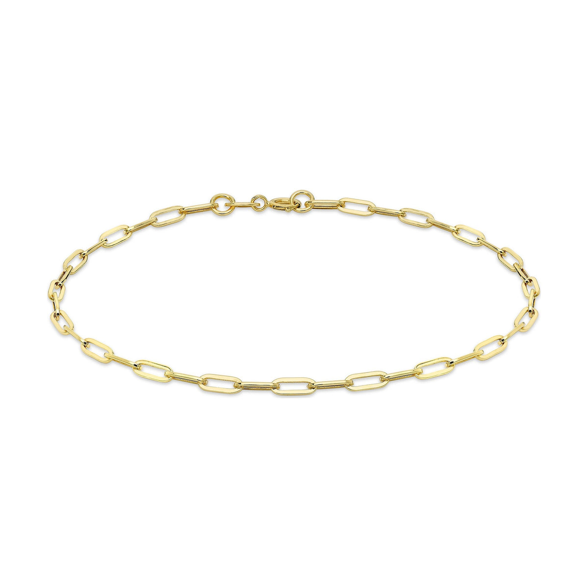 9ct Yellow Gold Paperchain Bracelet — 2.3mm