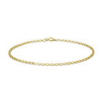 9ct Yellow Gold Round Belcher Bracelet — 1.6mm
