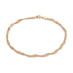 9ct Rose Gold Twist Curb Bracelet — 2.3mm