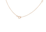 9ct Rose Gold Mini Initial H Adjustable Necklace — clasp